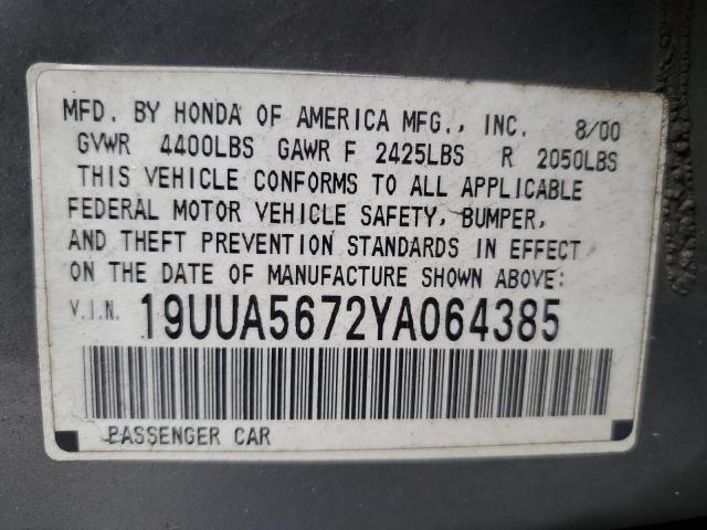 Photo 11 VIN: 19UUA5672YA064385 - ACURA TL 