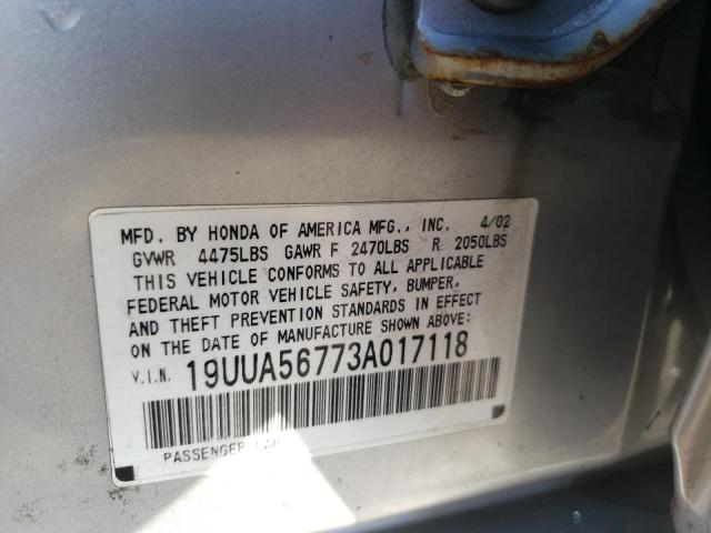 Photo 9 VIN: 19UUA56773A017118 - ACURA 3.2TL 