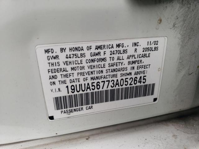 Photo 11 VIN: 19UUA56773A052645 - ACURA TL 