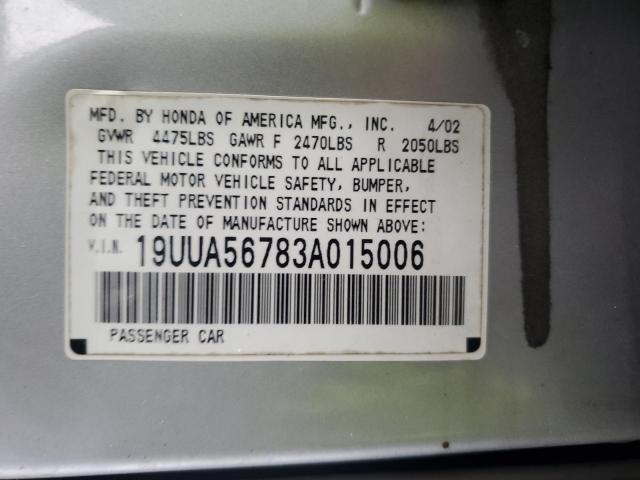 Photo 11 VIN: 19UUA56783A015006 - ACURA 3.2TL 