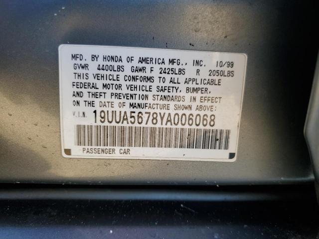 Photo 12 VIN: 19UUA5678YA006068 - ACURA 3.2TL 