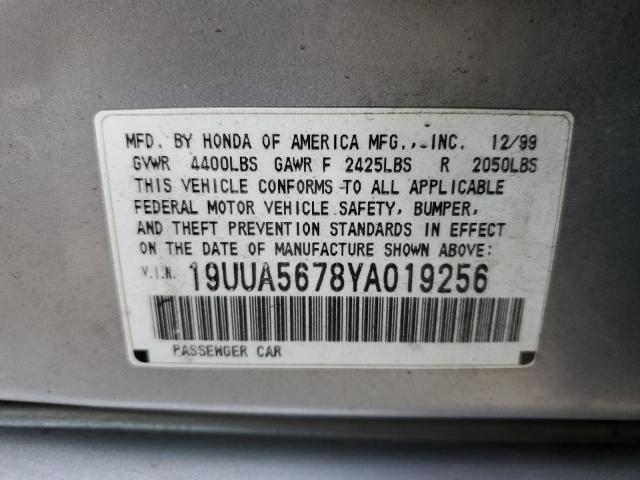 Photo 11 VIN: 19UUA5678YA019256 - ACURA TL 