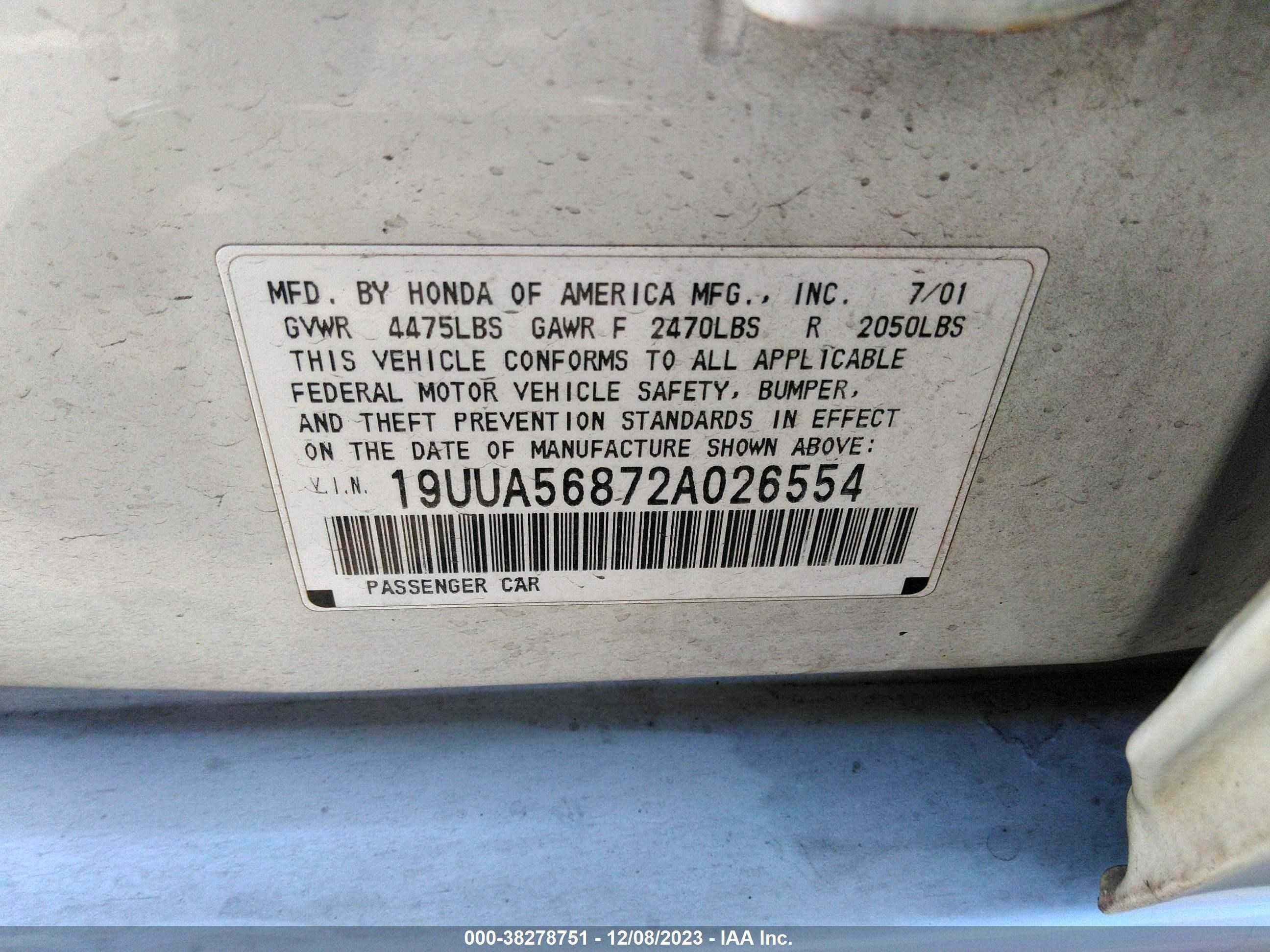 Photo 8 VIN: 19UUA56872A026554 - ACURA TL 