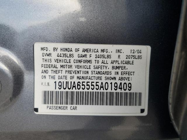 Photo 11 VIN: 19UUA65555A019409 - ACURA TL 