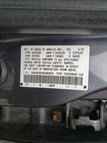 Photo 9 VIN: 19UUA65555A080503 - ACURA TL 