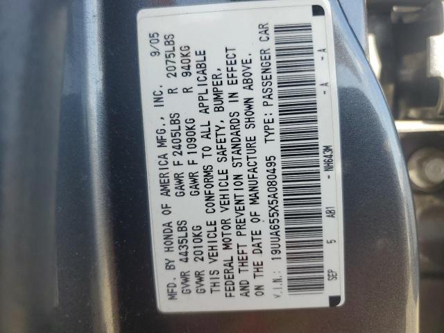 Photo 11 VIN: 19UUA655X5A080495 - ACURA TL 