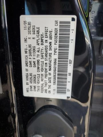 Photo 11 VIN: 19UUA66206A016844 - ACURA 3.2TL 