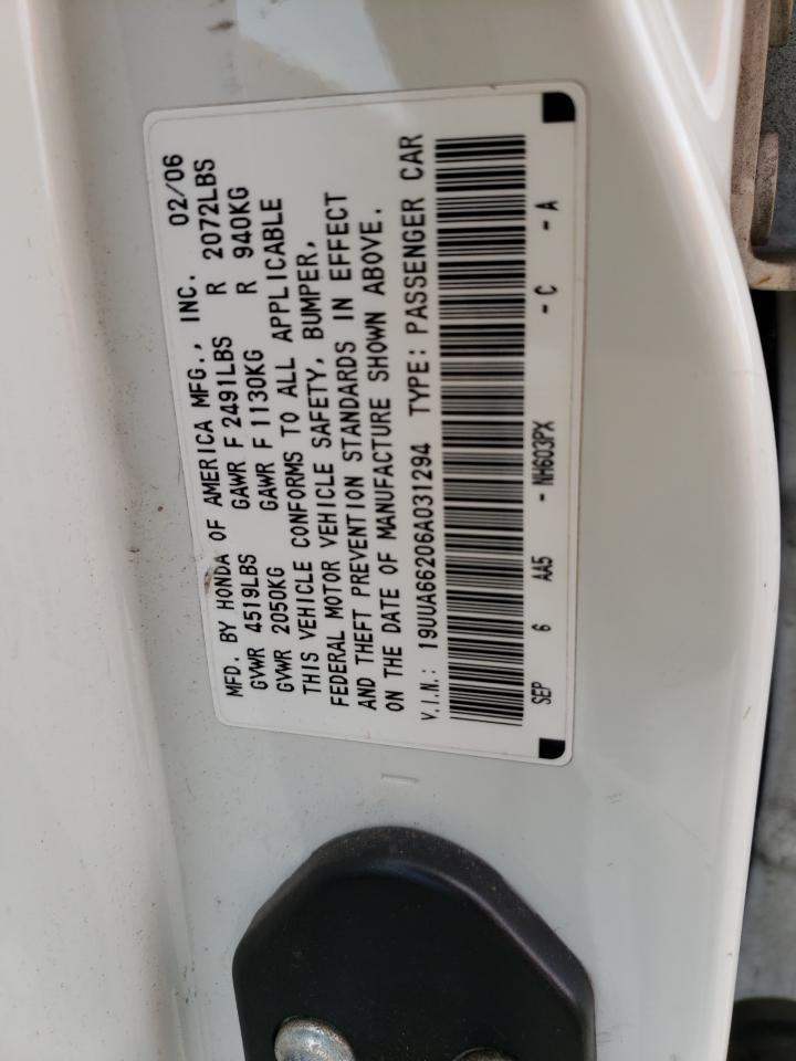 Photo 11 VIN: 19UUA66206A031294 - ACURA TL 