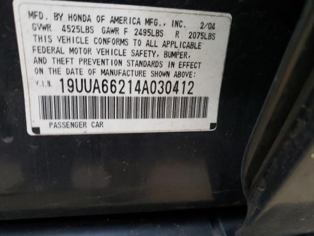 Photo 11 VIN: 19UUA66214A030412 - ACURA TL 