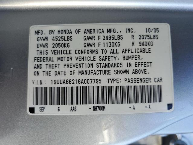 Photo 11 VIN: 19UUA66216A007795 - ACURA 3.2TL 