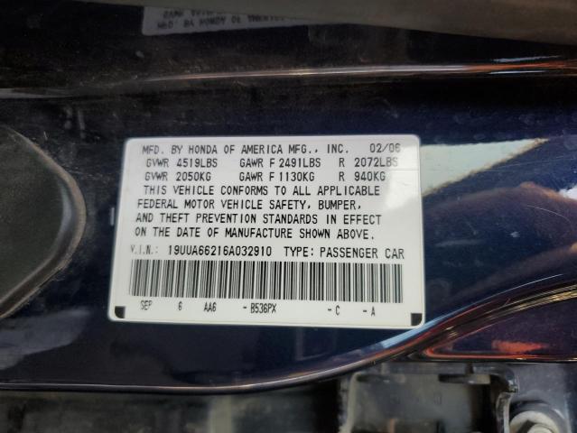 Photo 11 VIN: 19UUA66216A032910 - ACURA TL 