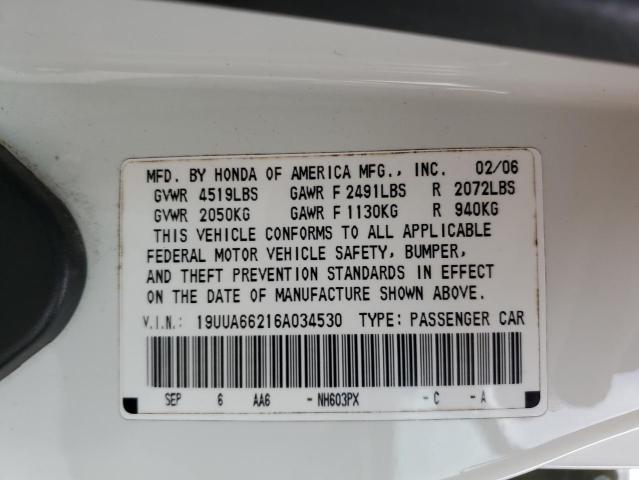 Photo 12 VIN: 19UUA66216A034530 - ACURA TL 