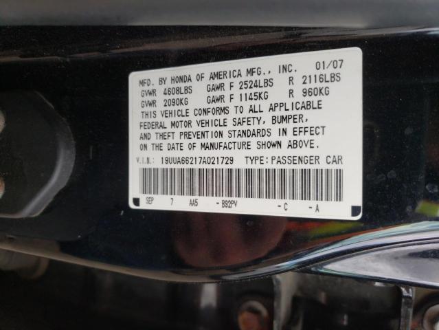 Photo 11 VIN: 19UUA66217A021729 - ACURA TL 