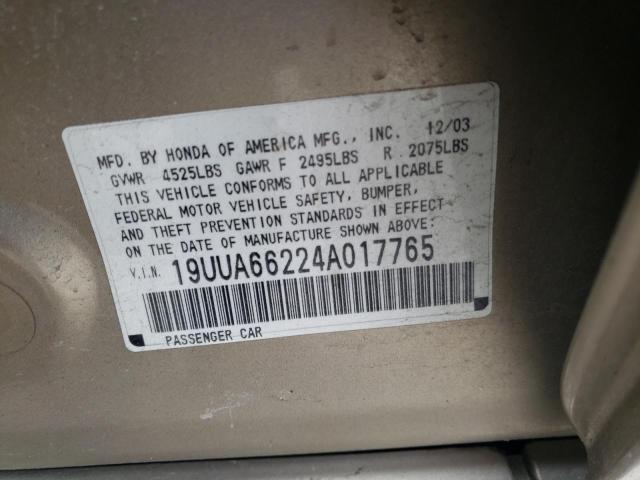 Photo 12 VIN: 19UUA66224A017765 - ACURA TL 