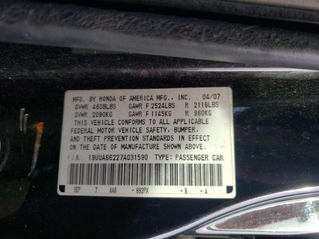 Photo 9 VIN: 19UUA66227A031590 - ACURA TL 