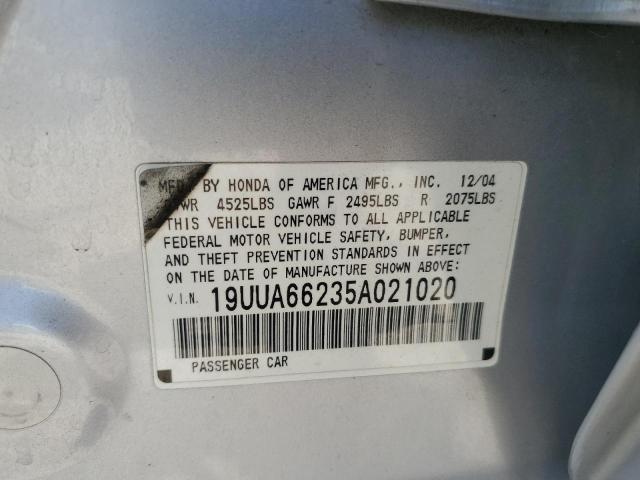 Photo 11 VIN: 19UUA66235A021020 - ACURA TL 