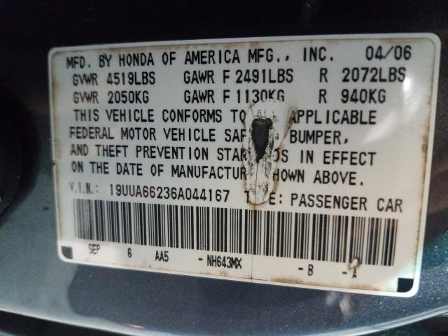 Photo 9 VIN: 19UUA66236A044167 - ACURA 3.2TL 