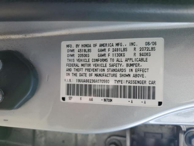 Photo 12 VIN: 19UUA66236A070560 - ACURA 3.2TL 