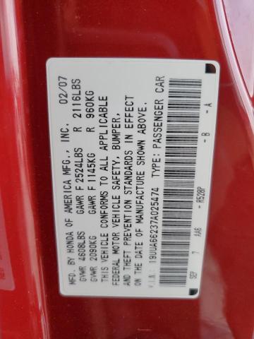 Photo 12 VIN: 19UUA66237A025474 - ACURA TL 