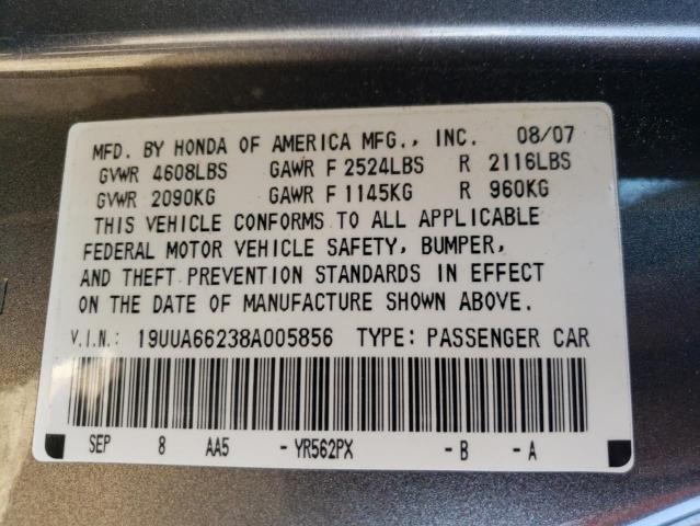 Photo 11 VIN: 19UUA66238A005856 - ACURA TL 