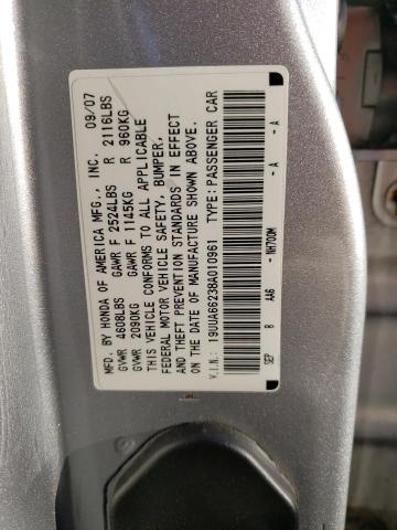 Photo 11 VIN: 19UUA66238A010961 - ACURA TL 