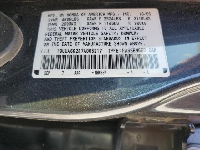 Photo 11 VIN: 19UUA66247A005217 - ACURA TL 