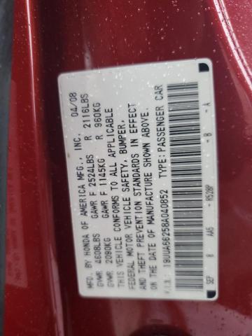 Photo 11 VIN: 19UUA66258A040852 - ACURA TL 