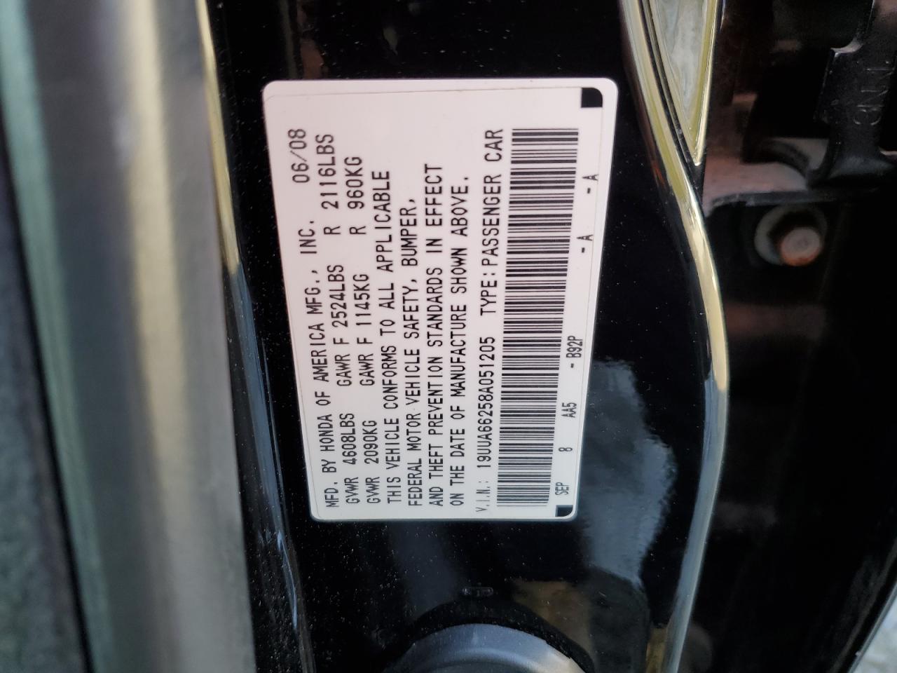 Photo 11 VIN: 19UUA66258A051205 - ACURA TL 