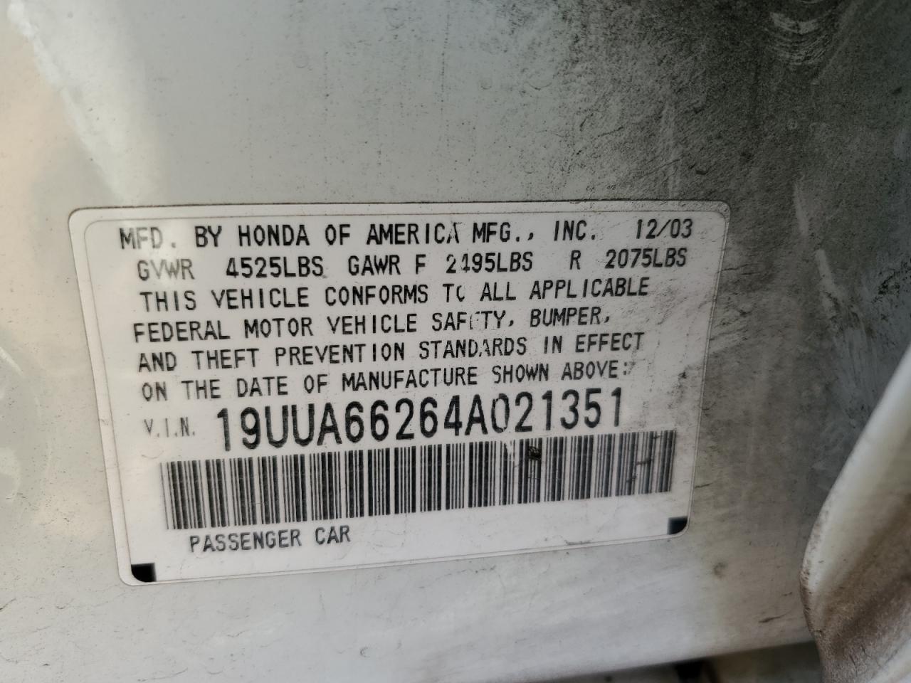 Photo 11 VIN: 19UUA66264A021351 - ACURA TL 