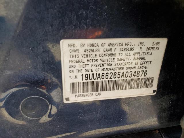 Photo 11 VIN: 19UUA66265A034876 - ACURA TL 