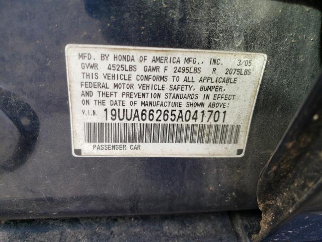 Photo 12 VIN: 19UUA66265A041701 - ACURA TL 