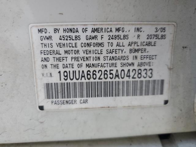 Photo 11 VIN: 19UUA66265A042833 - ACURA TL 