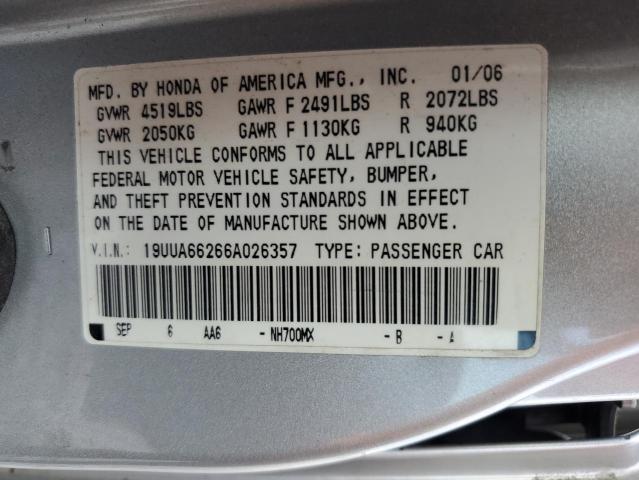 Photo 11 VIN: 19UUA66266A026357 - ACURA 3.2TL 