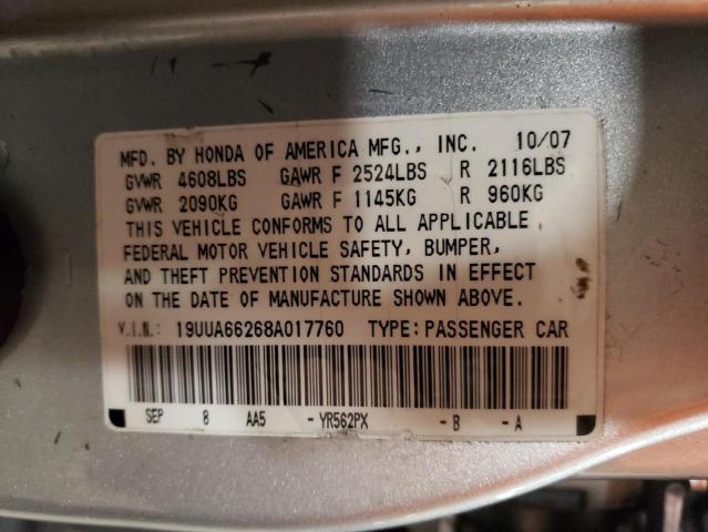 Photo 11 VIN: 19UUA66268A017760 - ACURA TL 