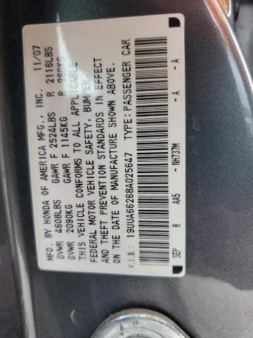 Photo 11 VIN: 19UUA66268A025647 - ACURA TL 