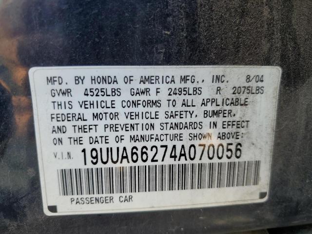 Photo 11 VIN: 19UUA66274A070056 - ACURA TL 