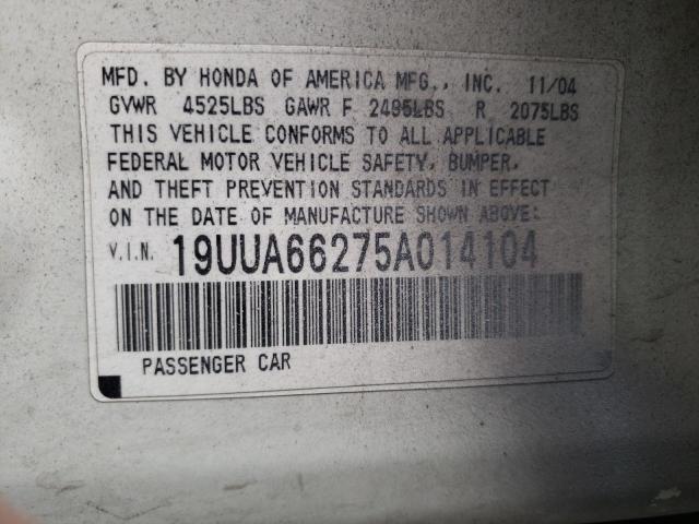 Photo 9 VIN: 19UUA66275A014104 - ACURA TL 