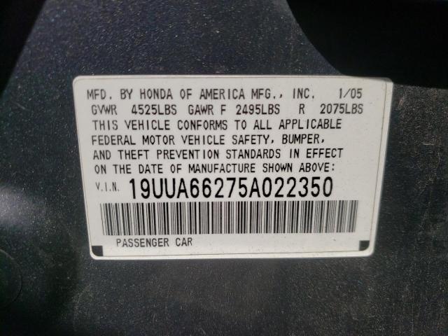 Photo 9 VIN: 19UUA66275A022350 - ACURA TL 