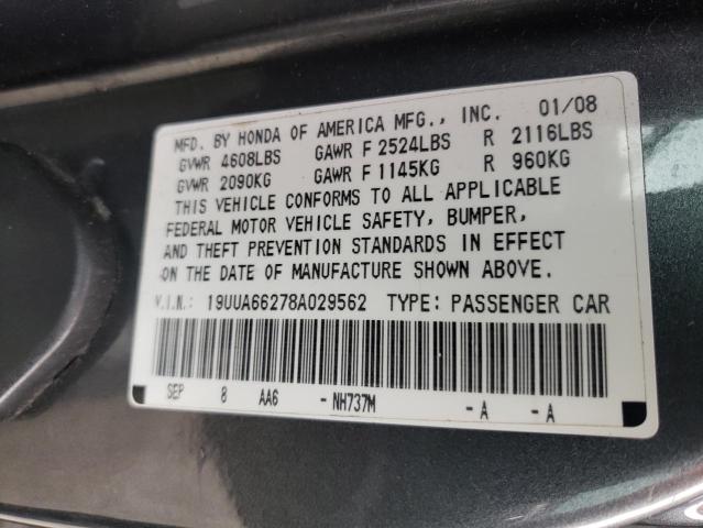 Photo 11 VIN: 19UUA66278A029562 - ACURA TL 