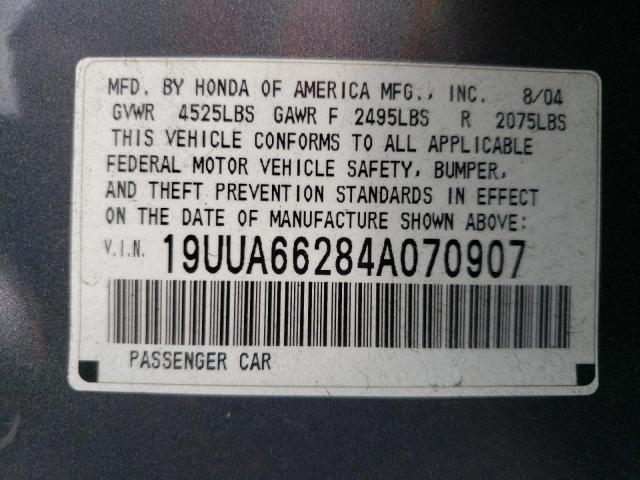 Photo 11 VIN: 19UUA66284A070907 - ACURA TL 