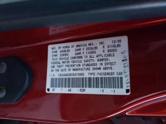 Photo 12 VIN: 19UUA66287A015992 - ACURA TL 