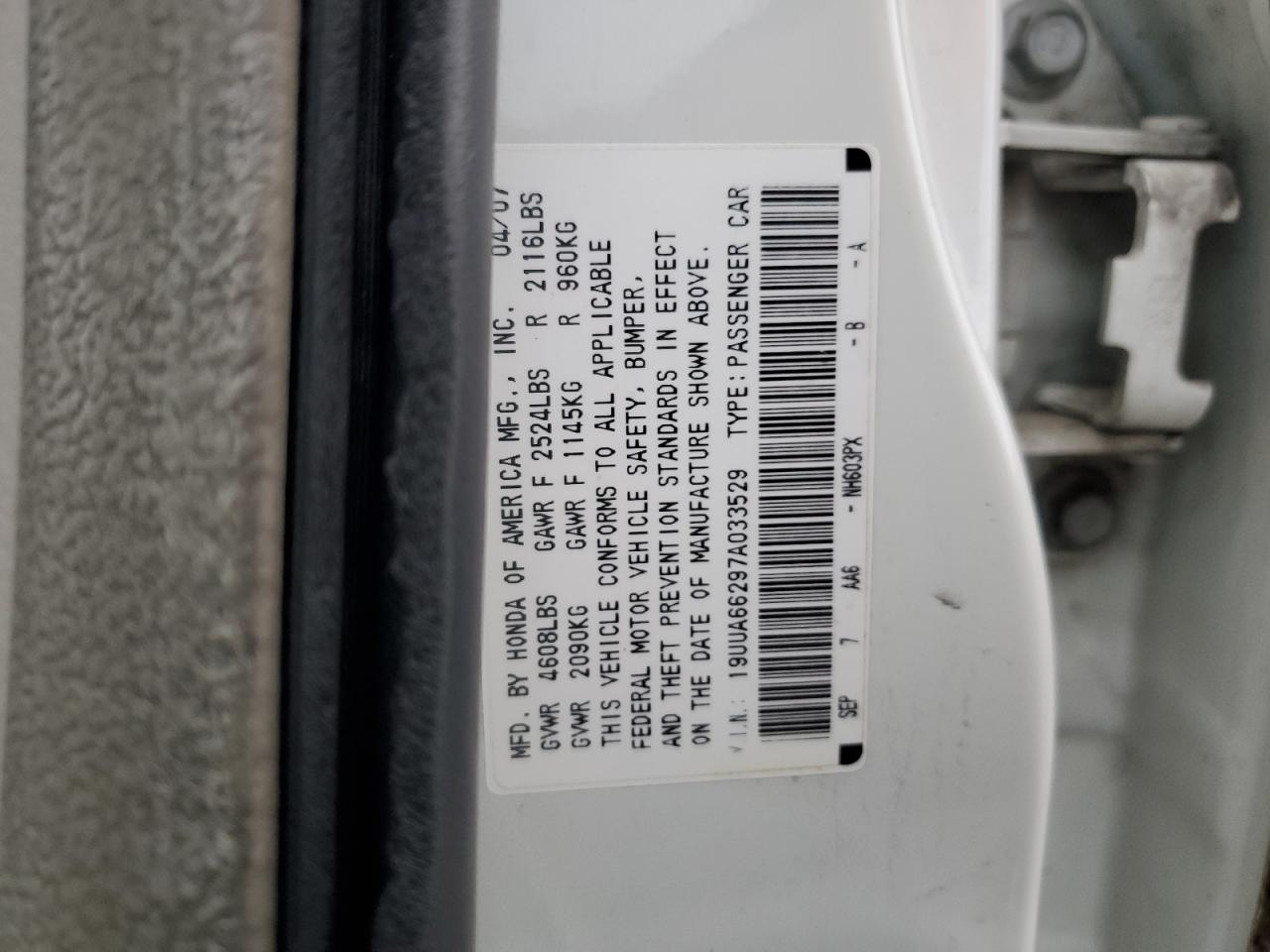 Photo 11 VIN: 19UUA66297A033529 - ACURA TL 