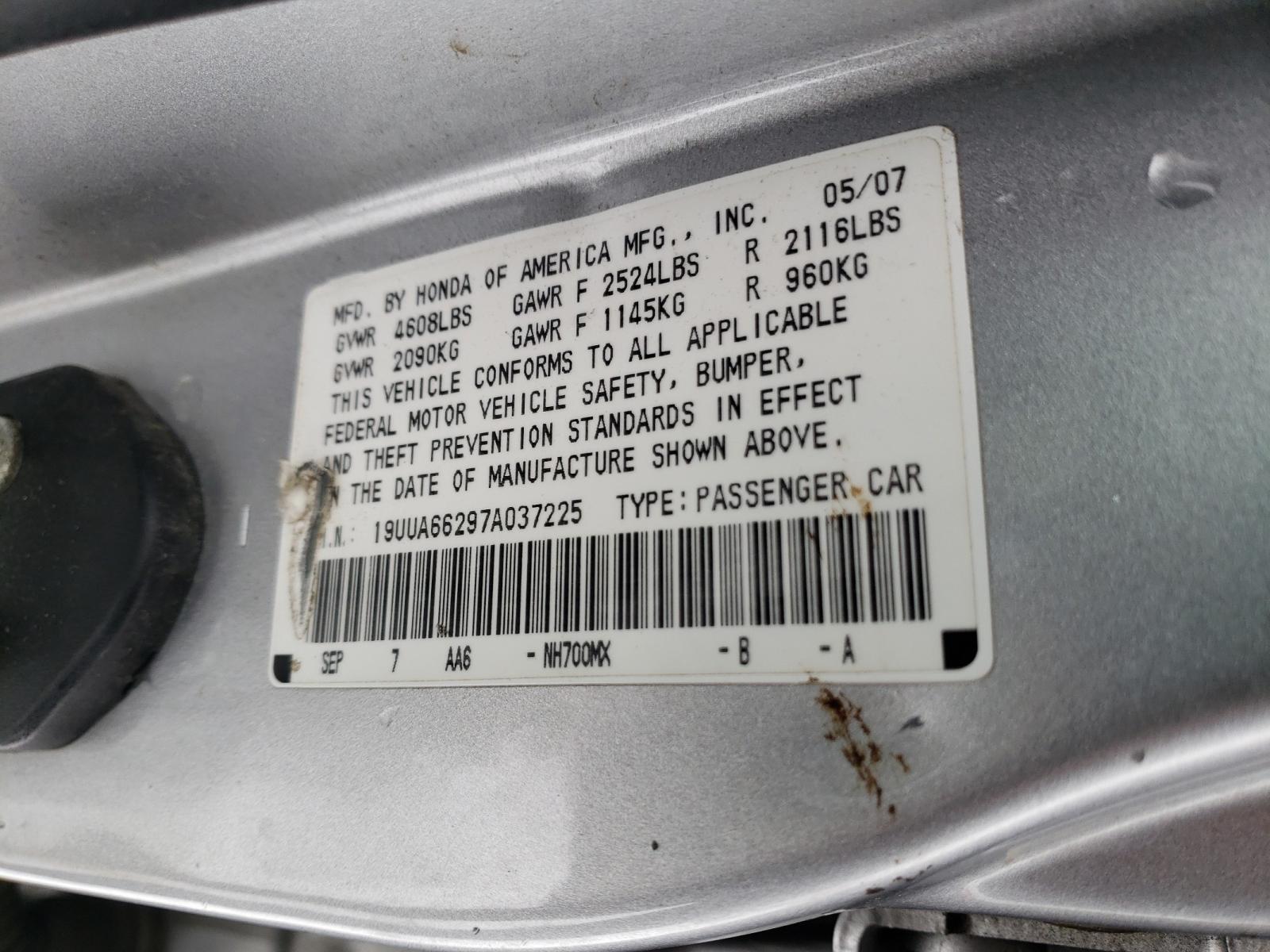 Photo 9 VIN: 19UUA66297A037225 - ACURA TL 