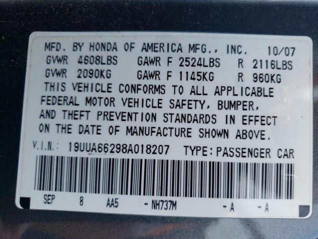 Photo 11 VIN: 19UUA66298A018207 - ACURA TL 