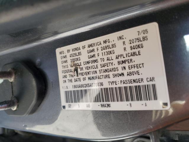 Photo 11 VIN: 19UUA662X5A070036 - ACURA 3.2TL 