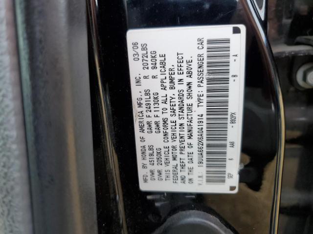 Photo 10 VIN: 19UUA662X6A041914 - ACURA 3.2TL 