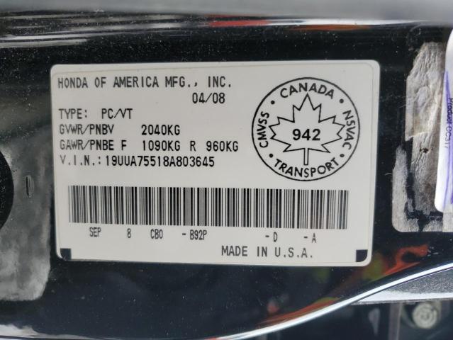 Photo 13 VIN: 19UUA75518A803645 - ACURA TL 