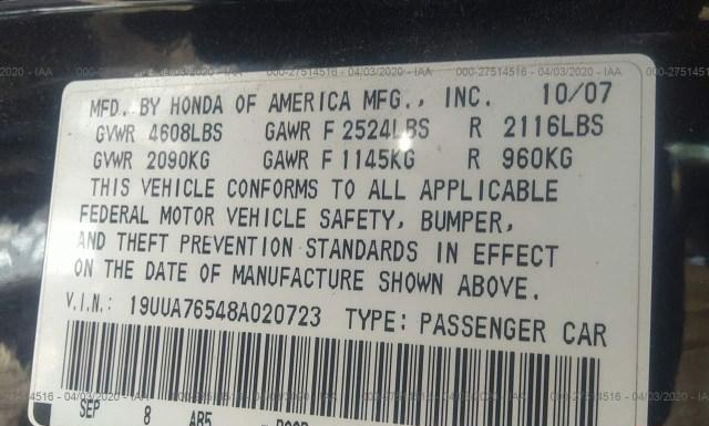 Photo 8 VIN: 19UUA76548A020723 - ACURA TL 