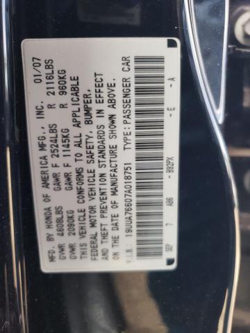 Photo 11 VIN: 19UUA76607A018751 - ACURA TL 