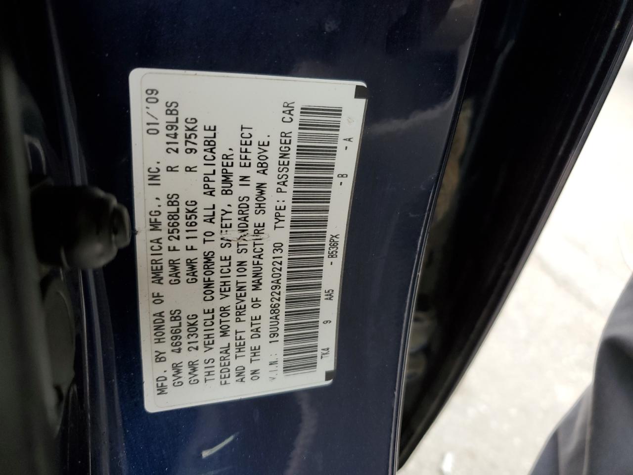 Photo 11 VIN: 19UUA86229A022130 - ACURA TL 